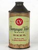1953 Champagne Velvet Beer 12oz 157-10.0 High Profile Cone Top Can Terre Haute Indiana