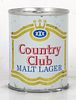 1969 Country Club Malt Lager 8oz T28-17.2a Ring Top Can St. Joseph Missouri