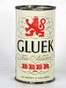 1957 Gluek Fine Pilsener Beer 12oz 70-09 Flat Top Can Minneapolis Minnesota