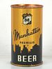1936 Manhattan Premium Beer 12oz OI-517 Flat Top Can Chicago Illinois mpm