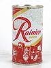 1956 Rainier Jubilee Beer (Cornell Red) 12oz Flat Top Can Seattle Washington