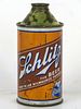 1939 Schlitz Beer 12oz 183-28.2 High Profile Cone Top Can Milwaukee Wisconsin