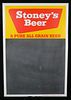 1960s Stoney's Beer Tin-Over-Cardboard Menuboard Smithton Pennsylvania