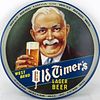 1945 Old Timers Lager Beer 12" Serving Tray West Bend Wisconsin