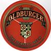 1933 Oldburger Beer Tin Coaster Newark New Jersey