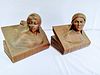 Jennings Brothers Bronze Bookends