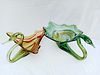 Hand Blown and Stretched Glass Swans