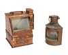 Two copper maritime items