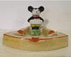 Mickey Mouse Plays the Accordion Porcelain Ash Tray Japan 1930s