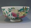 IMPERIAL CHINESE ANTIQUE FAMILLE ROSE PEACH BOWL - YONGZHENG MARK AND PERIOD