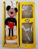 Disney PELHAM Puppet  Mickey Mouse Marionette With Original Box ENGLAND 1970