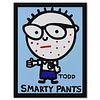 Todd Goldman, "Smarty Pants" Framed Original Acrylic Painting on Canvas, Hand Signed with Letter of Authenticity.