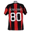 AC Milan Jersey Autographed by Professional Footballer, Ronaldinho with QR Authentication Code.