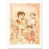 "Lotte and Her Children" Limited Edition Lithograph (27" x 37.5") by Edna Hibel (1917-2014), Numbered and Hand Signed with Certificate of Authenticity