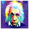 Alexander Ishchenko, "Einstein" Original Acrylic Painting on Canvas, Hand Signed with Letter Authenticity.