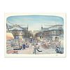 Rolf Rafflewski, "Les Halles" Limited Edition Lithograph, Numbered and Hand Signed.