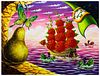 Eugene Poliarush- Original Oil on Canvas "Flower Ship To Heaven"