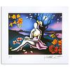 Mark Kostabi, "Moonlight and Magnolia" Hand Signed Limited Edition Giclee with Letter of Authenticity.