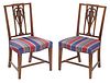 Fine Pair Philadelphia Federal Carved Mahogany Side Chairs