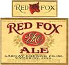 1933 Red Fox XXX Ale 12oz ES14-09 Label Waterbury Connecticut