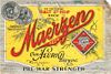 1933 Maerzen Beer 12oz ES19-12 Label Washington District Of Columbia