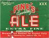 1940 Fine's Sparkling Ale 12oz ES24-05 Label Jacksonville Florida
