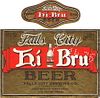 1934 Falls City Hi Bru Beer 12oz ES34-25 Label Louisville Kentucky