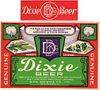 1935 Dixie Beer 12oz ES40-13 Label New Orleans Louisiana