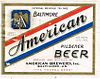 1935 American Beer 12oz ES71-24V Label Baltimore Maryland