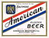 1937 American Beer 12oz ES71-24V Label Baltimore Maryland