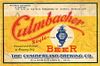 1934 Culmbacher Style Beer 12oz ES80-23V Label Cumberland Maryland