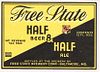 1940 Free State Half & Half 12oz ES75-23 Label Baltimore Maryland