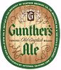1935 Gunther's Old English Ale No Ref. ES77-13v Label Baltimore Maryland