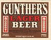 1935 Gunther's Lager Beer 12oz ES76-25 Label Baltimore Maryland