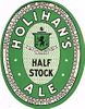 1942 Holihan's Half Stock Ale 12oz ES60-19 Label Lawrence Massachusetts