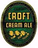 1939 Croft Cream Ale 12oz ES49-16V Label Boston Massachusetts