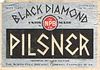 1934 Black Diamond Pilsner Beer 12oz ES128-20 Label Fairmont West Virginia