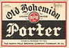 1934 Old Bohemian Porter 12oz ES127-08 Label Fairmont West Virginia