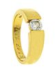 Solitaire diamond ring Juwelier Meyer in tension optics GG 585/000 with diamond 0,40 ct W/loupe,
