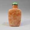 ANTIQUE CHINESE CARVED AGATE SNUFF BOTTLE - 18TH CENTURY