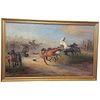 WW1 FRENCH CAVALRY BATTLE OIL PAINTING