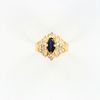 2.56ct TW Sapphire and Diamond Ring, 14K Gold