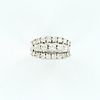 14K White Gold and Diamond Cluster Ring