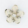 Vintage Wien Flower Shaped Brooch with Crystals