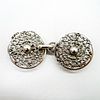 2pc English Sterling Silver Ornate Clasp