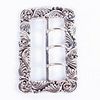 English Sterling Silver Decorative Sash Pin Belt Buckle