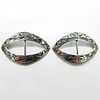 2pc American Sterling Silver Shoe Buckles