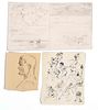 Focke, Wilhelm H. 1878 - Bremen - 1974. large collection 55 sheets of male nude, head, movement,