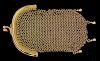 Victorian chain mail  purse, yellow metal,  stamped marks for E Dickenson, Liverpool
