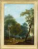 German painter c. 1800, woodland with figure staffage, oil on canvas, unsigned, retouched, 48 x 36 cm, framed 57 x 44 cm